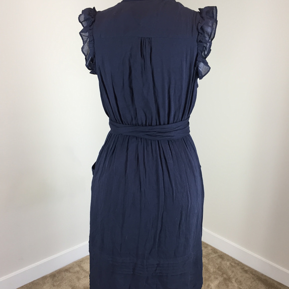 Odille Anthropologie XS 2 Navy Blue A Line dress - Picture 4 of 6